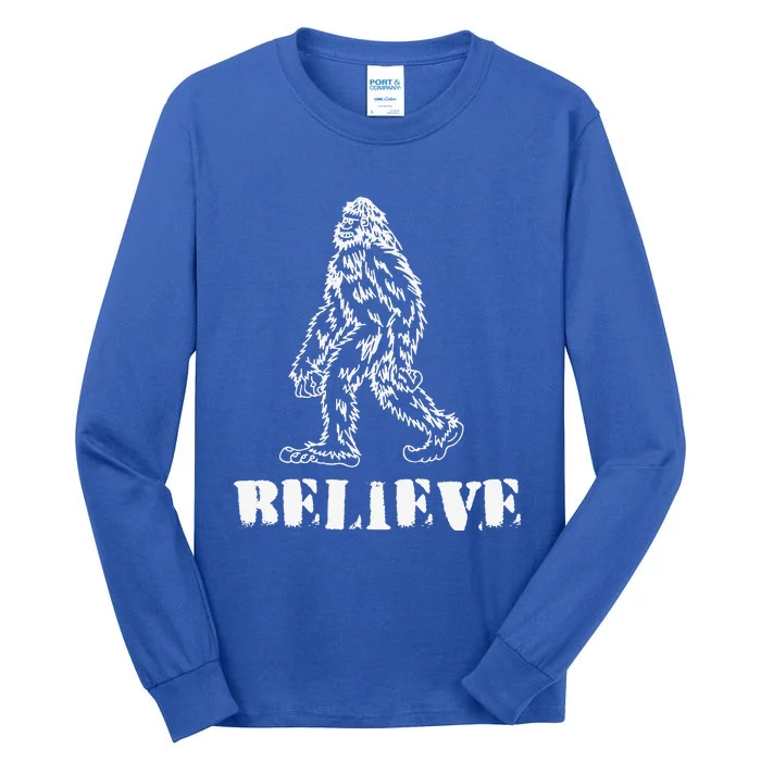 Bigfoot Believe Sasquatch Costume Halloween Tall Long Sleeve T-Shirt