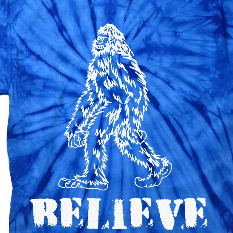 Bigfoot Believe Sasquatch Costume Halloween Tie-Dye T-Shirt