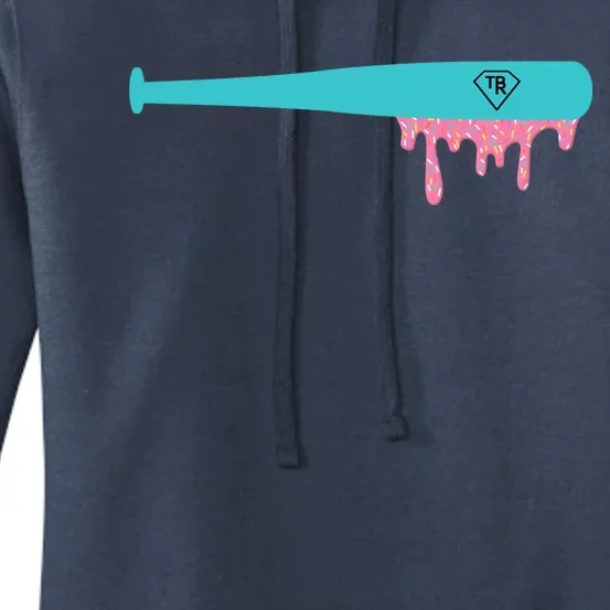 Baseball Bat Sprinkle Drip Women's Pullover Hoodie