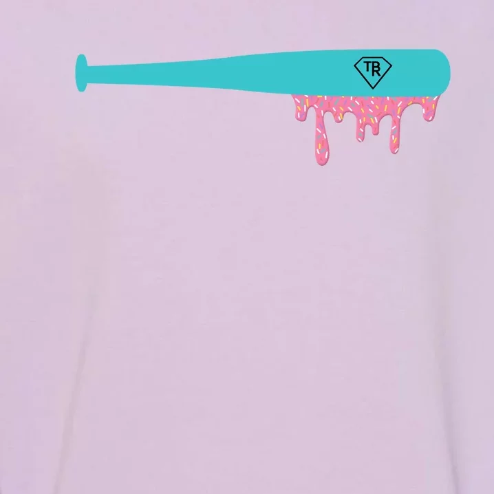 Baseball Bat Sprinkle Drip Garment-Dyed Sweatshirt