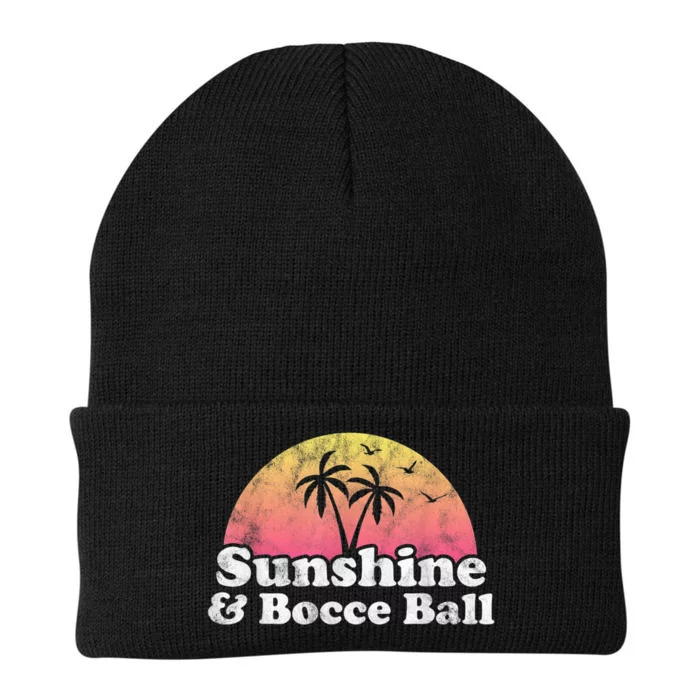 Bocce Ball Sunshine And Bocce Ball Knit Cap Winter Beanie