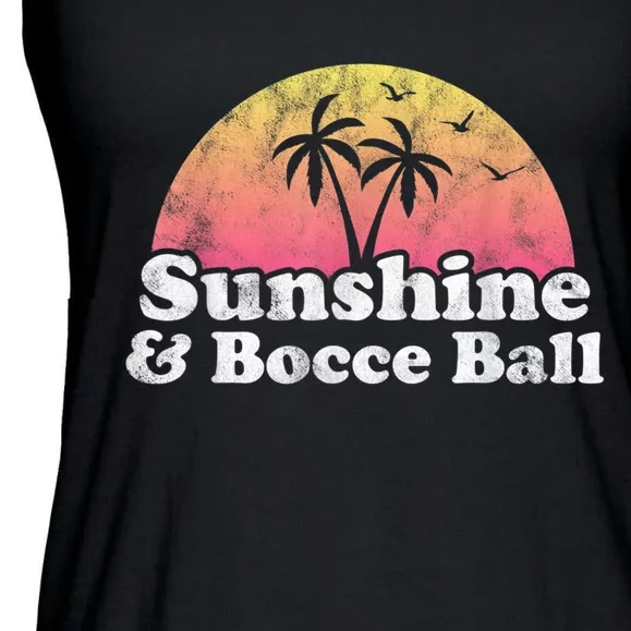 Bocce Ball Sunshine And Bocce Ball Ladies Essential Flowy Tank