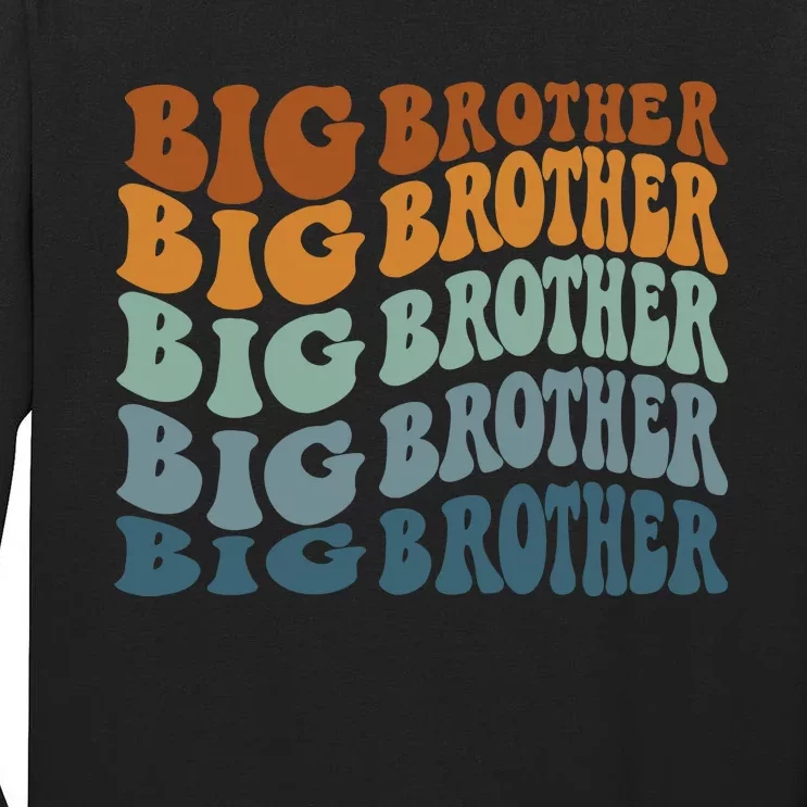 Big Brother Sibling Natural Infant Big Bro Tall Long Sleeve T-Shirt