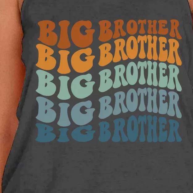 Big Brother Sibling Natural Infant Big Bro Women's Knotted Racerback Tank