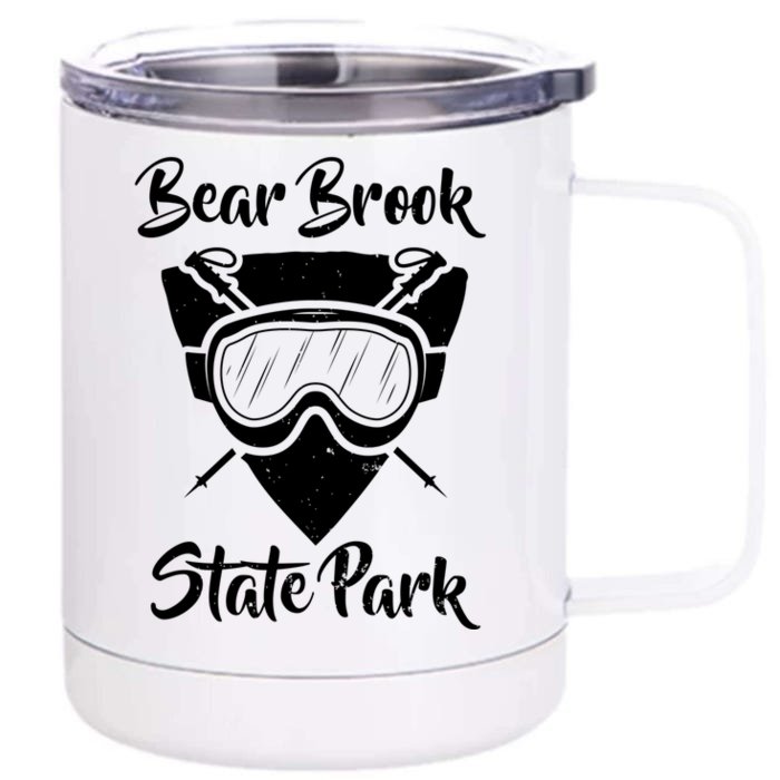 Bear Brook State Park New Hampshire Ski Sking Goggles Gift Front & Back 12oz Stainless Steel Tumbler Cup