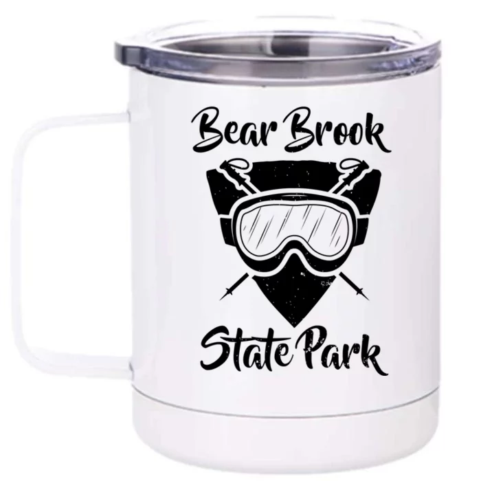 Bear Brook State Park New Hampshire Ski Sking Goggles Gift Front & Back 12oz Stainless Steel Tumbler Cup