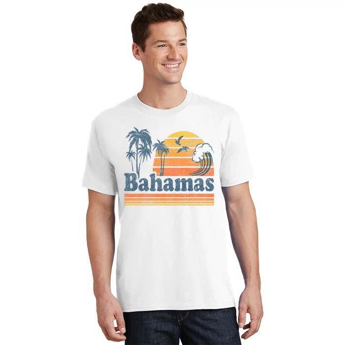 Bahamas Beach Summer Vacation Sunset Vintage 70S Retro T-Shirt