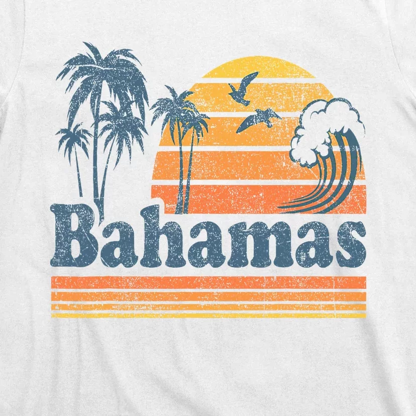 Bahamas Beach Summer Vacation Sunset Vintage 70S Retro T-Shirt