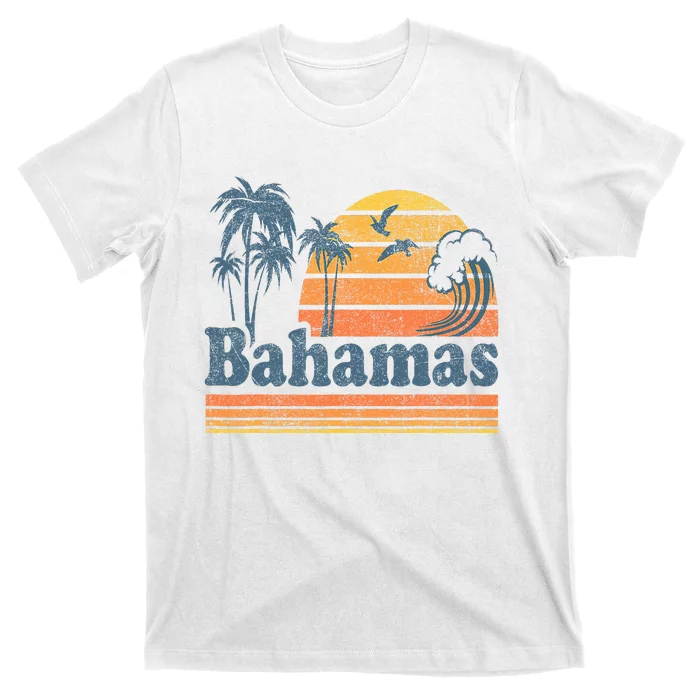 Bahamas Beach Summer Vacation Sunset Vintage 70S Retro T-Shirt