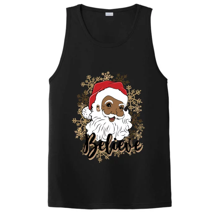 Black Believe Santa Claus Fun African American Santa Performance Tank