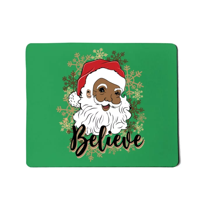 Black Believe Santa Claus Fun African American Santa Mousepad