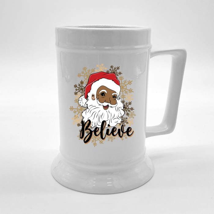 Black Believe Santa Claus Fun African American Santa Front & Back Beer Stein