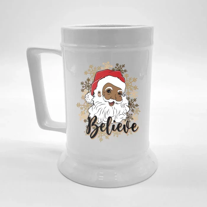 Black Believe Santa Claus Fun African American Santa Front & Back Beer Stein