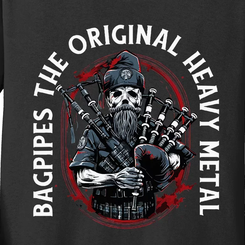 Bagpiper Bagpipesmusic Scotland Bagpipe Sound Bagpipe Kids Long Sleeve Shirt