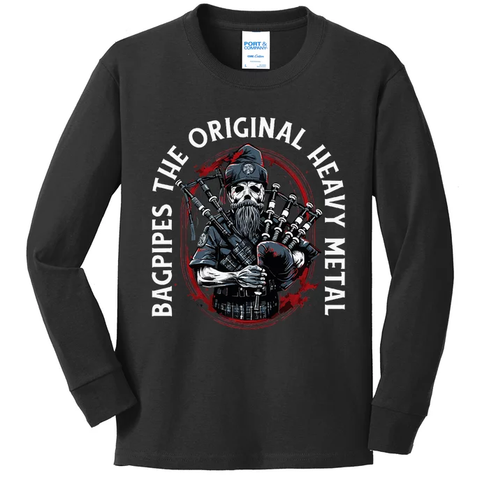 Bagpiper Bagpipesmusic Scotland Bagpipe Sound Bagpipe Kids Long Sleeve Shirt