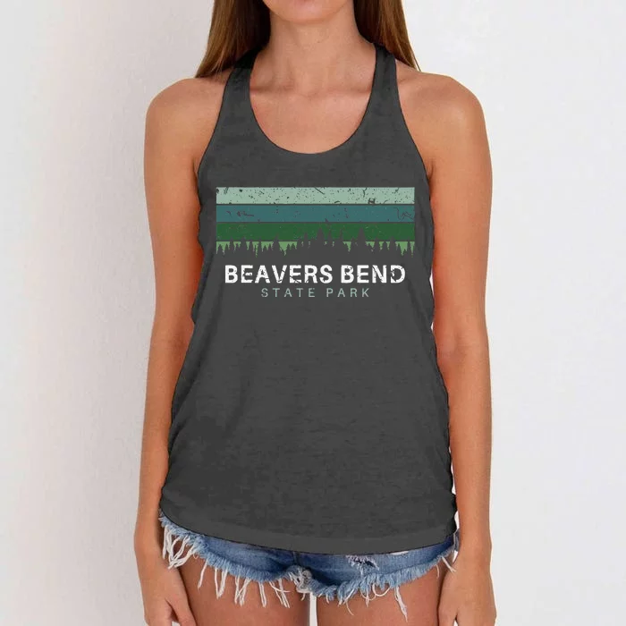 Beavers Bend State Park Oklahoma Women's Knotted Racerback Tank