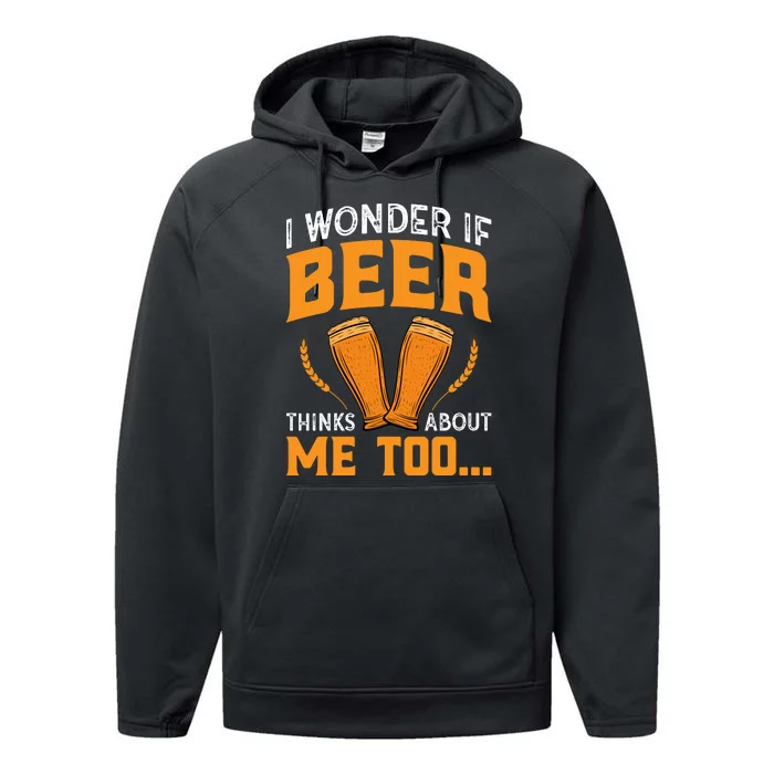 Best Beer Saying Art Performance Fleece Hoodie