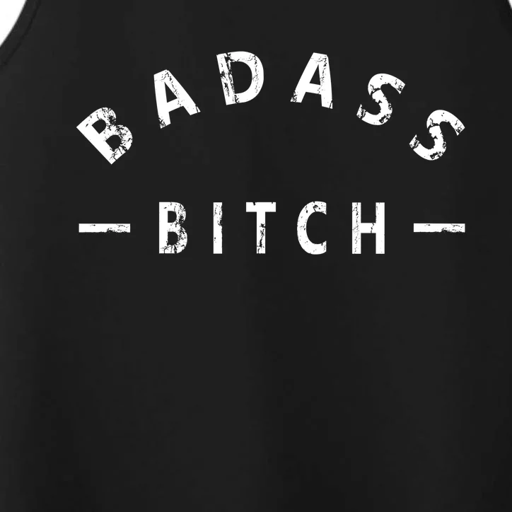 Badass Bitch Strong Hooded Gift Performance Tank