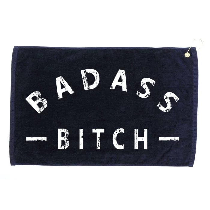 Badass Bitch Strong Hooded Gift Grommeted Golf Towel