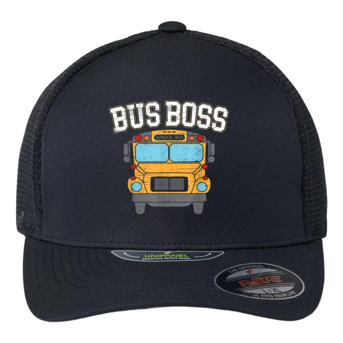 Bus Boss School Service Student Delivery Specialist Flexfit Unipanel Trucker Cap