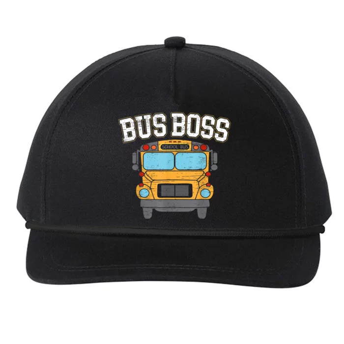 Bus Boss School Service Student Delivery Specialist Snapback Five-Panel Rope Hat