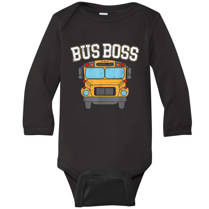 Bus Boss School Service Student Delivery Specialist Baby Long Sleeve Bodysuit