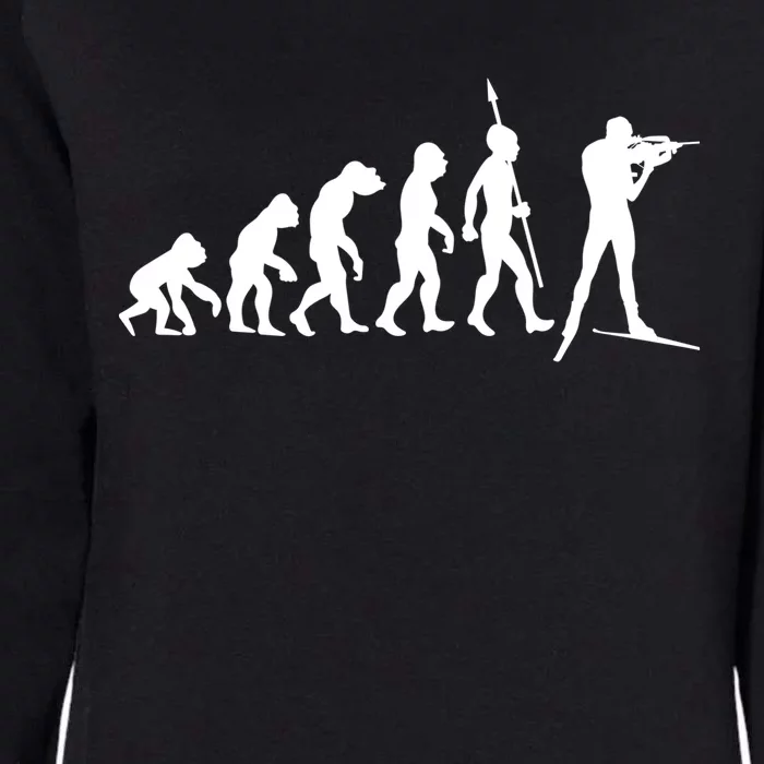 Biathlon Biathlete Shooting Ski Skiing Snow Skier Evolution Cool Gift Womens California Wash Sweatshirt