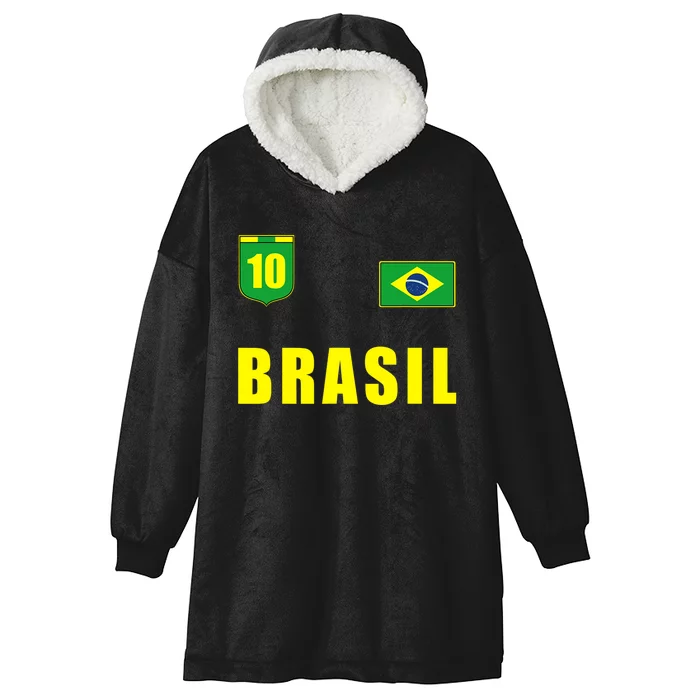 Brasil Brazil Soccer Player Jersey Flag Trikot Clothing Hooded Wearable Blanket