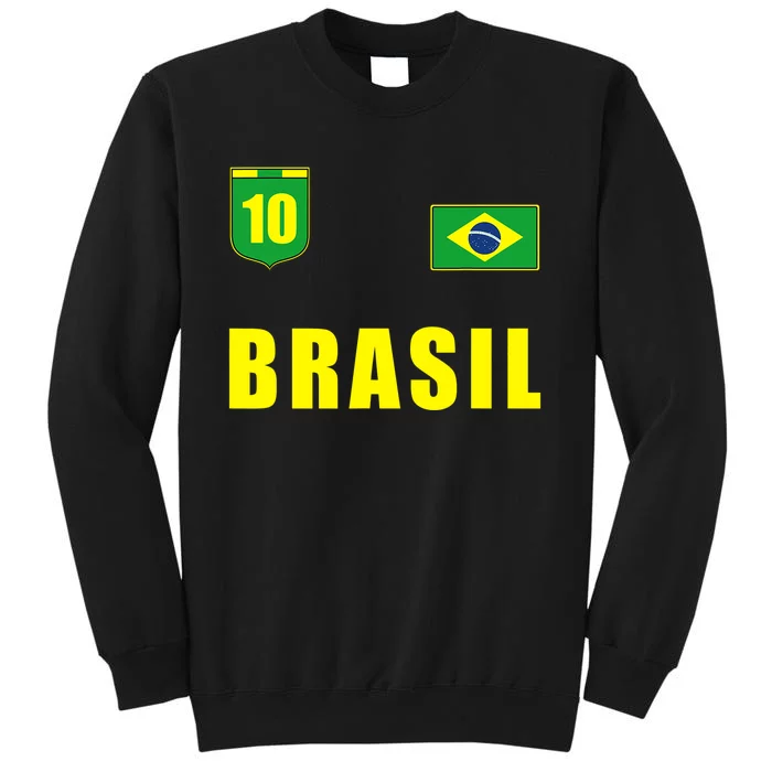 Brasil Brazil Soccer Player Jersey Flag Trikot Clothing Tall Sweatshirt