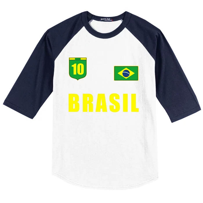 Brasil Brazil Soccer Player Jersey Flag Trikot Clothing Baseball Sleeve Shirt