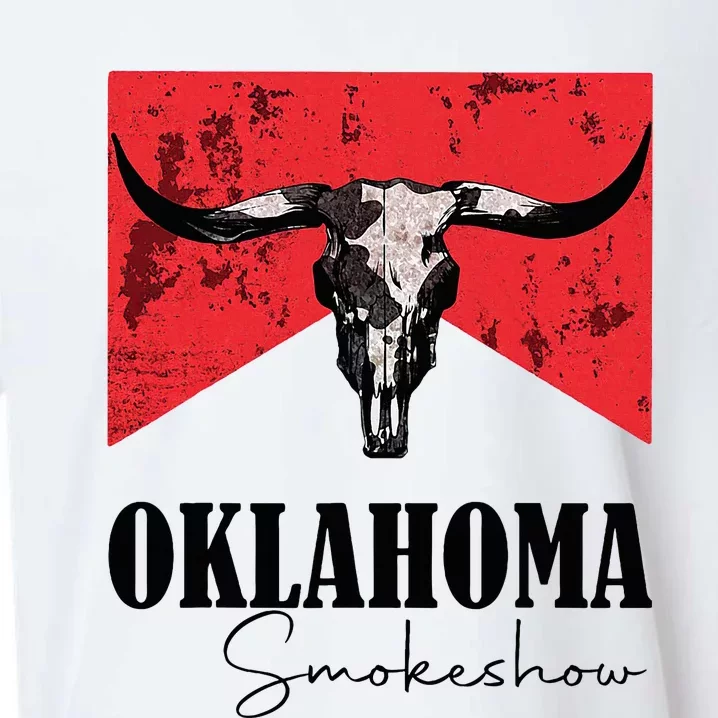 Boho Bull Skull Cow Oklahoma Smokeshow Western Country Sueded Cloud Jersey T-Shirt