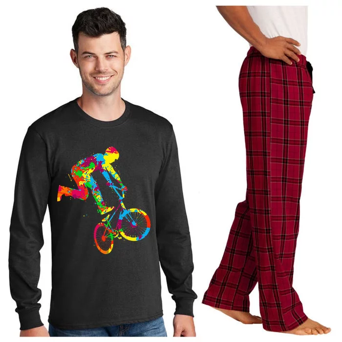 Bmx Bike Stunt Rider Children Long Sleeve Pajama Set