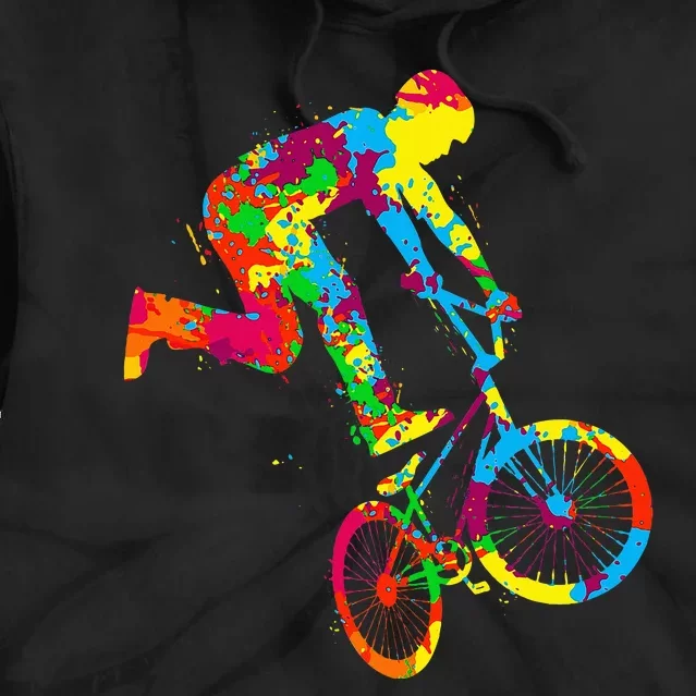 Bmx Bike Stunt Rider Children Tie Dye Hoodie