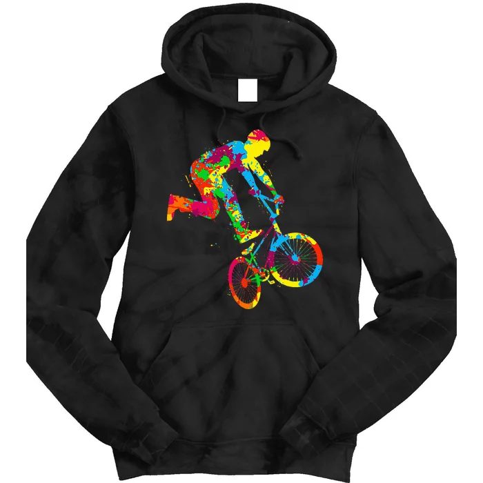 Bmx Bike Stunt Rider Children Tie Dye Hoodie