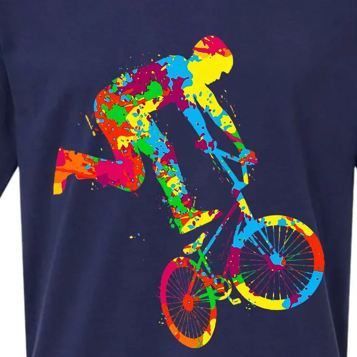 Bmx Bike Stunt Rider Children Sueded Cloud Jersey T-Shirt