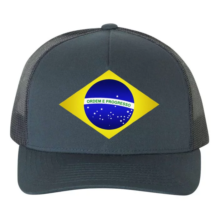 Brazil Brazilian Soccer Football Brazilian Flag Yupoong Adult 5-Panel Trucker Hat