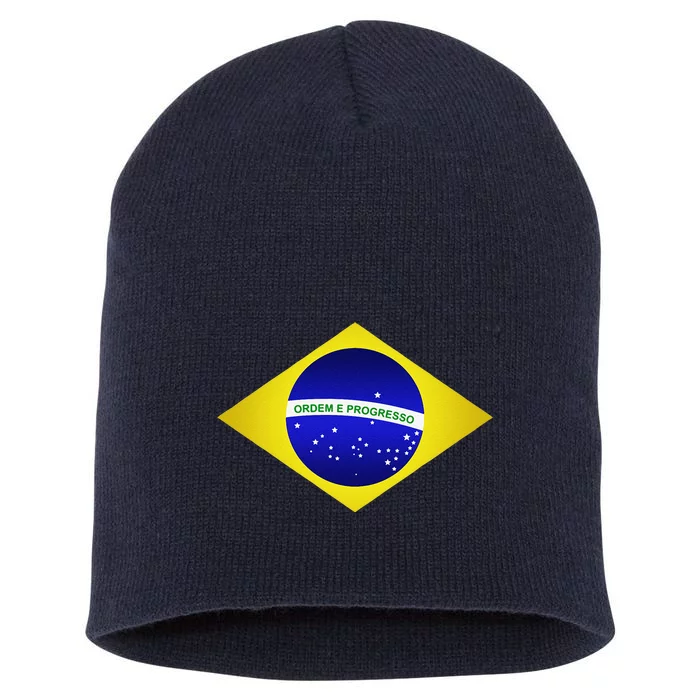 Brazil Brazilian Soccer Football Brazilian Flag Short Acrylic Beanie