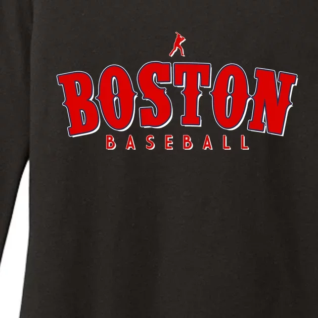 Boston Baseball Sports Fan Womens CVC Long Sleeve Shirt