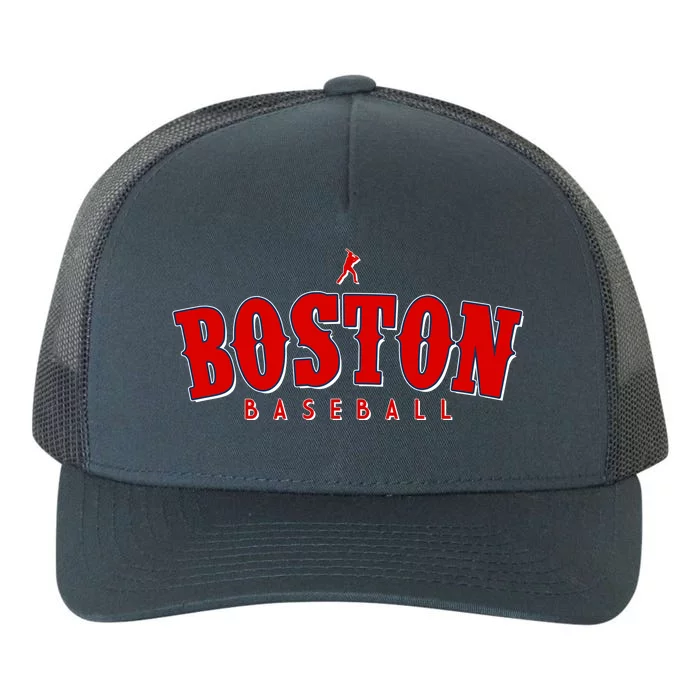 Boston Baseball Sports Fan Yupoong Adult 5-Panel Trucker Hat