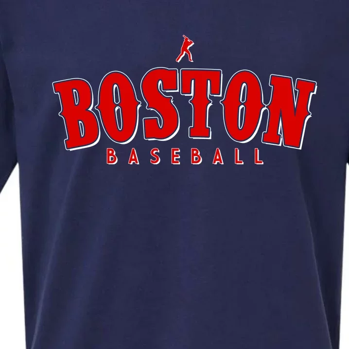 Boston Baseball Sports Fan Sueded Cloud Jersey T-Shirt