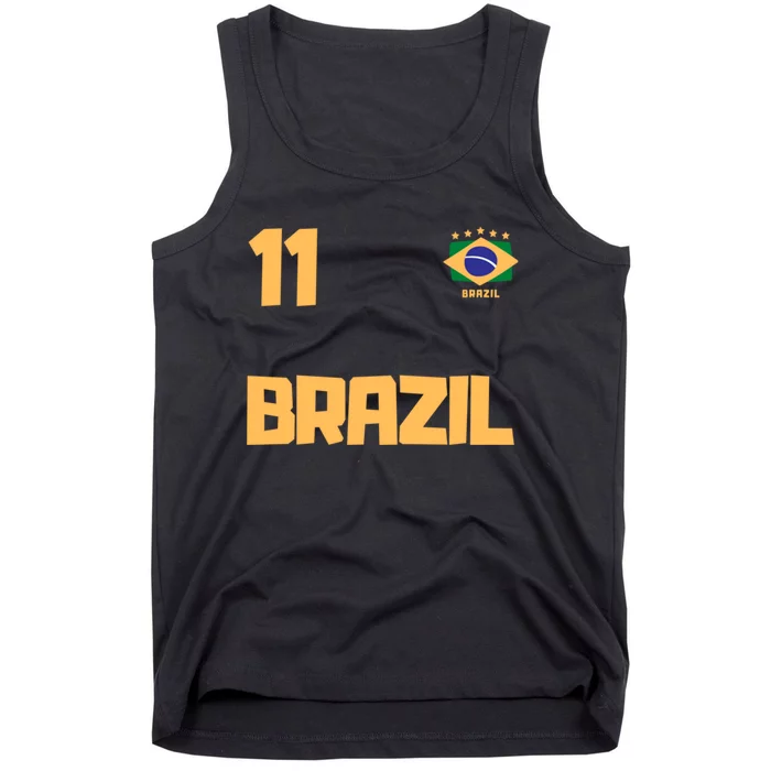 Brasil Brazil Soccer Jersey Football Number 11 Brazilian Tank Top