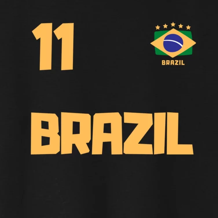 Brazilian Soccer Jersey Brazil Football Flag Ladies Missy Fit Long Sleeve  Shirt