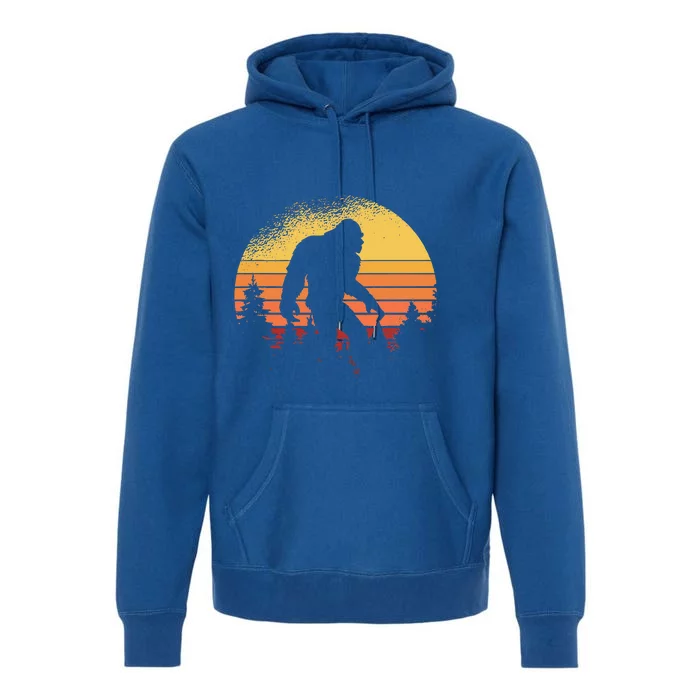 Bigfoot Believer Silhouette Sasquatch Hide And Seek Premium Hoodie