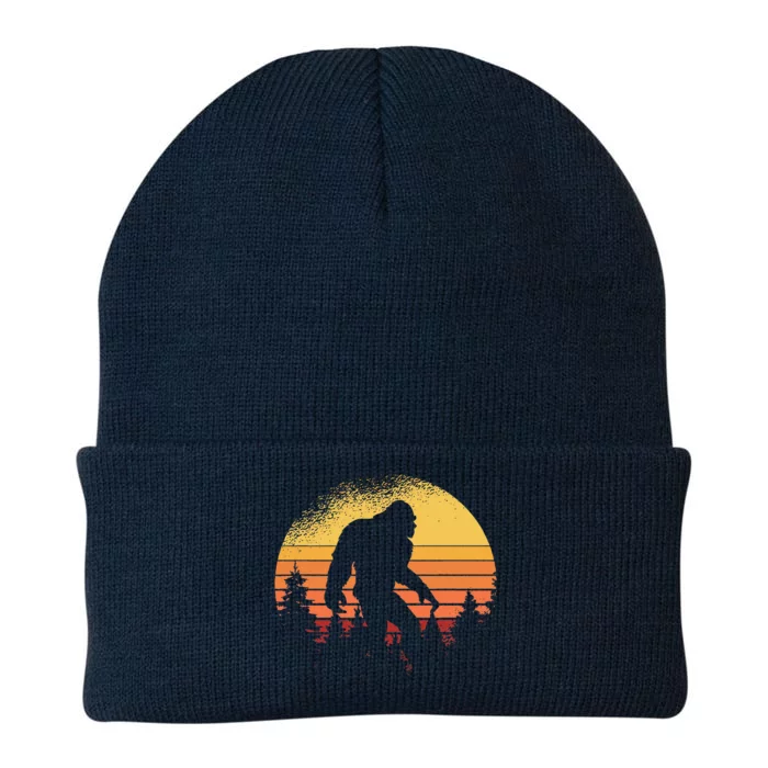 Bigfoot Believer Silhouette Sasquatch Hide And Seek Knit Cap Winter Beanie