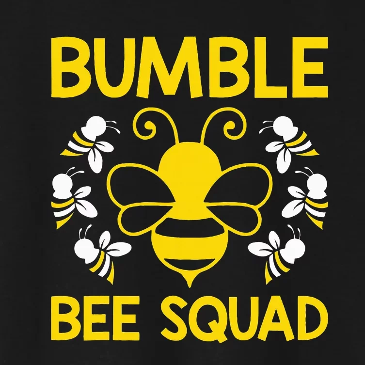 Bumble Bee Squad Bumblebee Team Group Women's Crop Top Tee