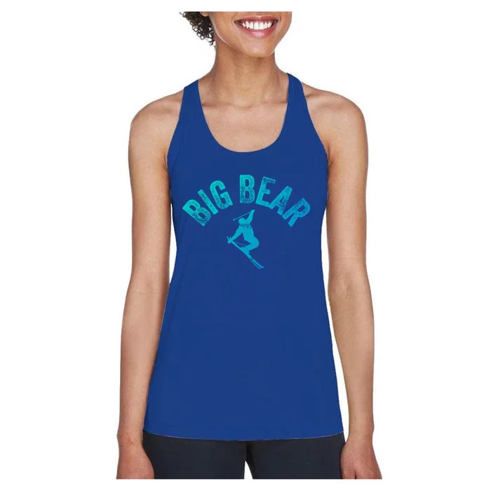 Big Bear Ski Vintage Skiing Big Bear Retro California Style Cute Gift Women's Racerback Tank