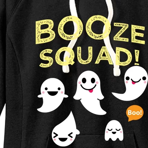 Boos Booze Squad Ghosts Funny Halloween Party Gift Women's Fleece Hoodie