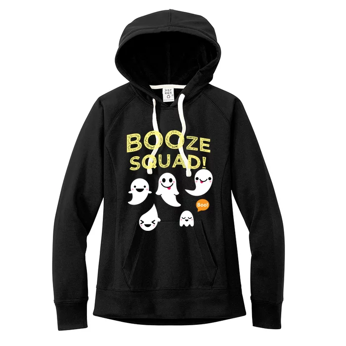 Boos Booze Squad Ghosts Funny Halloween Party Gift Women's Fleece Hoodie