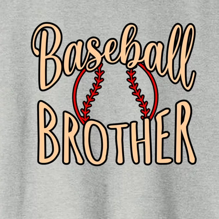 Baseball Brother Sports Player Lover Coach Graphic Gift Women's Crop Top Tee