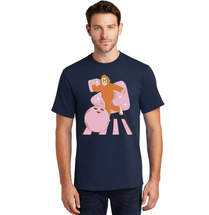 Bigfoot Bowling Sasquatch Funny Tall T-Shirt